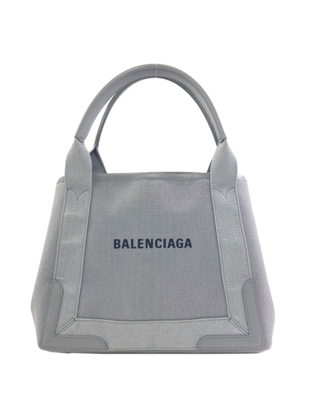 Balenciaga Navy Cabas Tote Bag Canvas